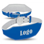Blue Leather Weightlifting Belt