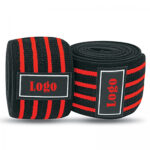 Weight Lifting Knee Wraps Red