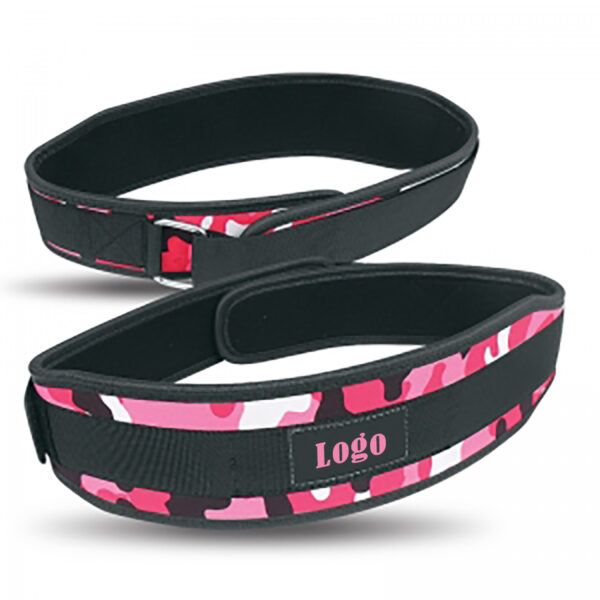 Weightlifting-Pink-Camo-Nylon-Belt